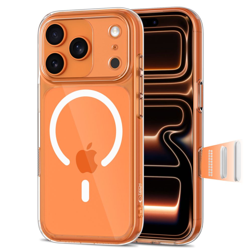 Tech-Protect Magpeak MagSafe CC Suojakuori iPhone 17 Pro:lle - Läpinäkyvä