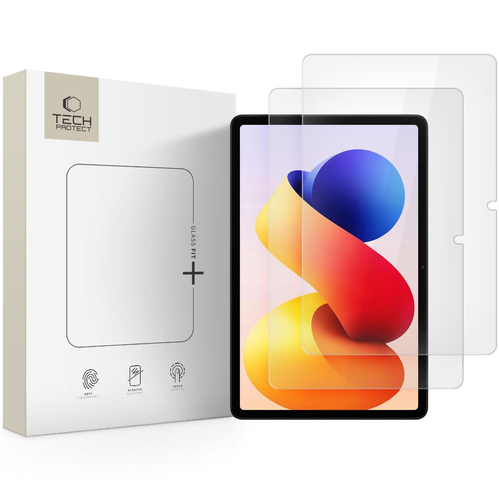 Tech-Protect Glass Fit+ 2 kappaleen karkaistu lasi Xiaomi Redmi Pad Pro / 2 Pro 12.1:lle - Läpinäkyvä