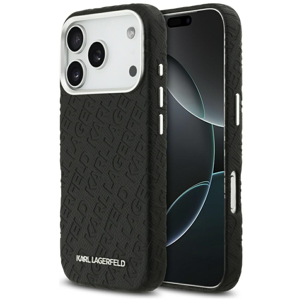 Karl Lagerfeld FW Stamped Karl MagSafe suojakuori iPhone 17 Pro - musta