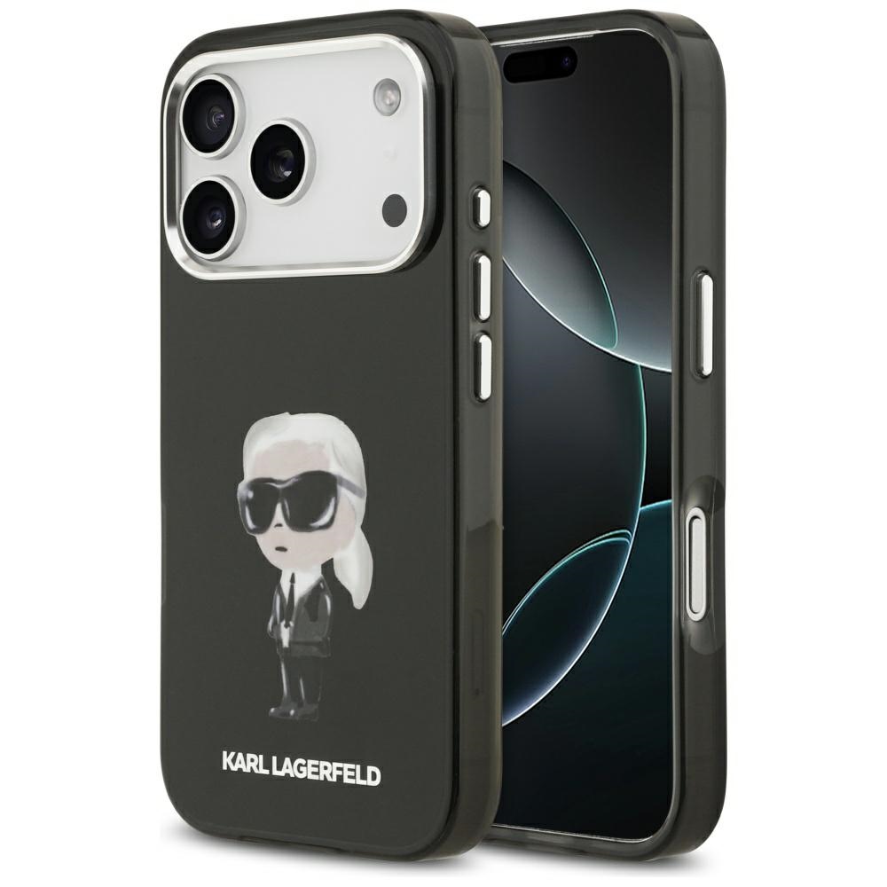Karl Lagerfeld IML Aquarelle Karl & Logo MagSafe Suojakuori iPhone 17 Pro:lle - musta