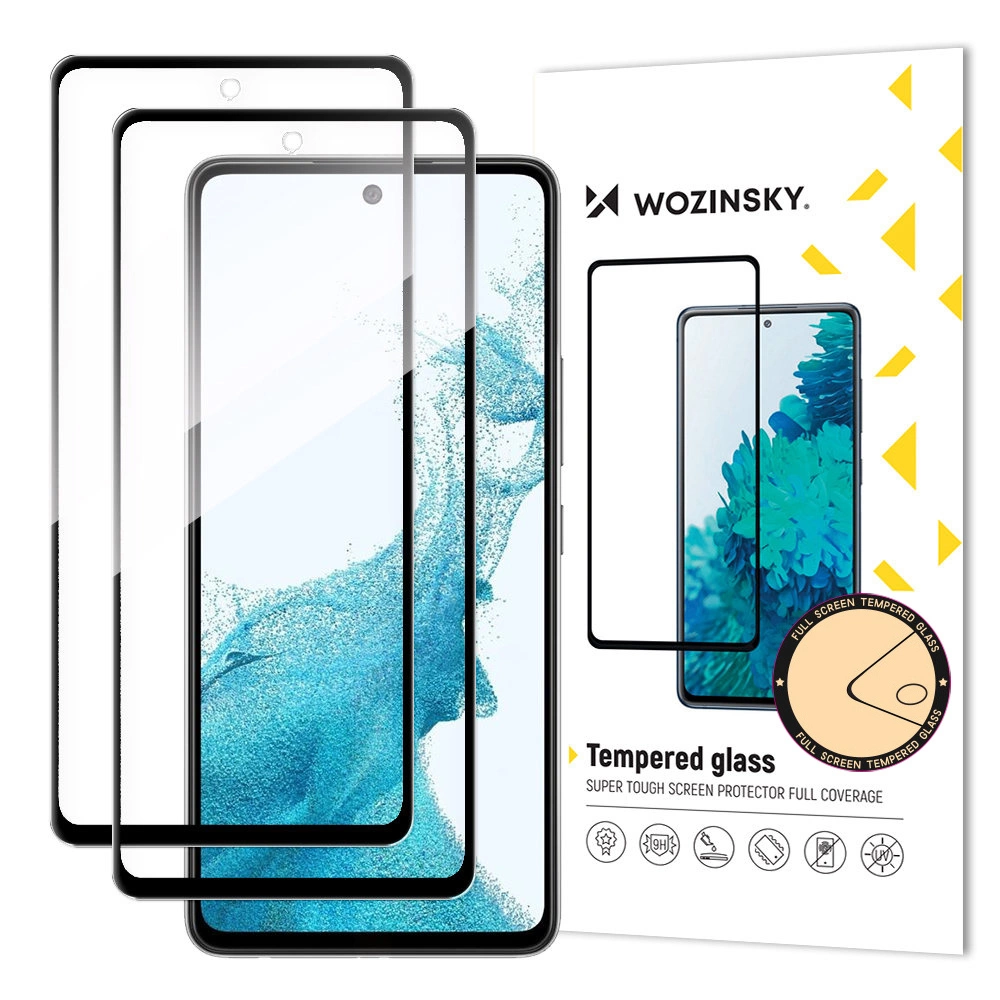 Wozinsky Full Glue Karkaistu lasi Samsung Galaxy S26:lle, yhteensopiva sormenjälkilukijan kanssa, 2 kpl