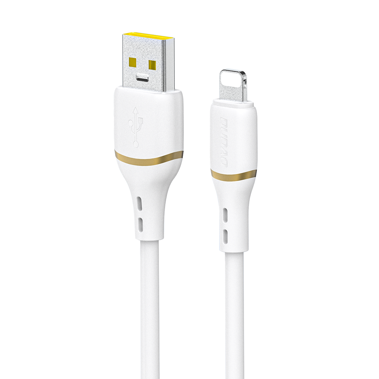 Dudao L25L USB-A - Lightning kaapeli 1m 30W pehmeällä silikonikuorella - valkoinen
