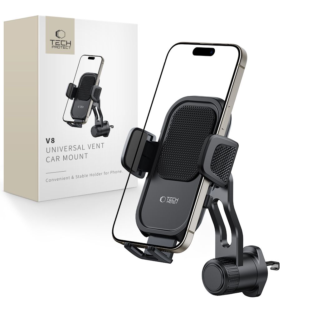 Tech-Protect V8 Auton ilmaventtiiliteline - musta