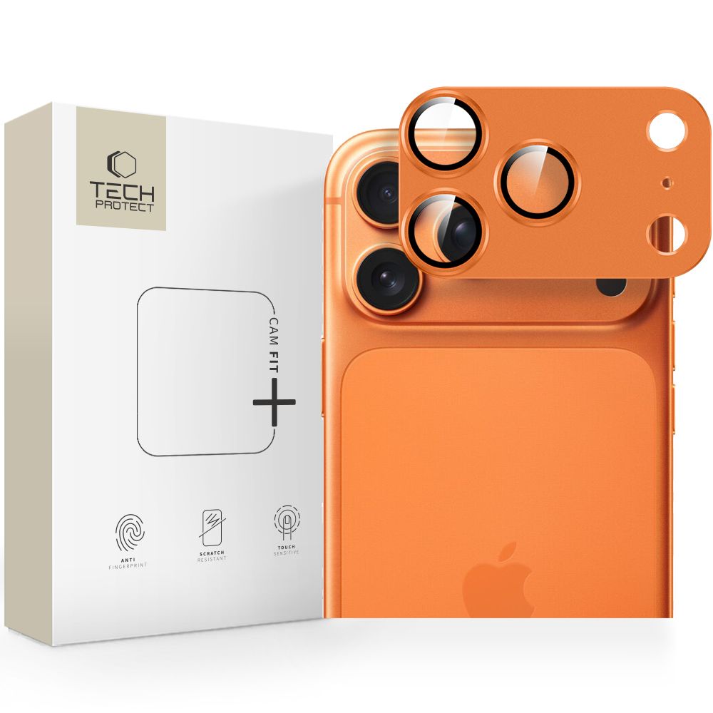 Tech-Protect Camfull Fit+ kameralinssin suojalasi iPhone 17 Pro Max - oranssi