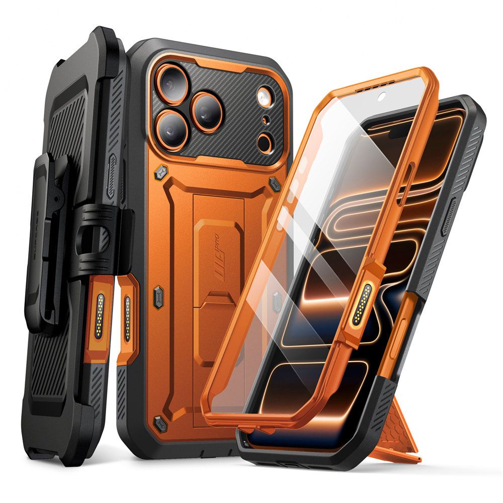 Supcase Unicorn Beetle Pro Suojakuori iPhone 17 Pro Max:lle - Oranssi