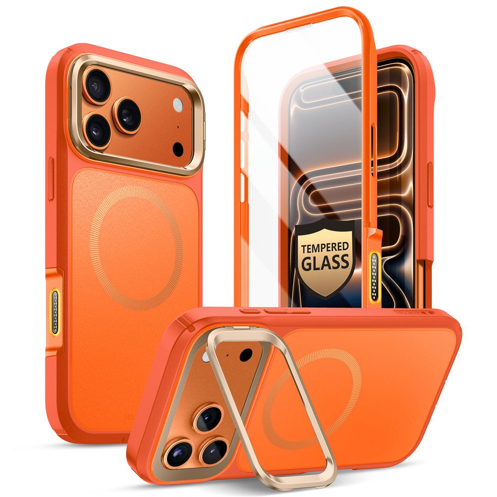 Supcase IBLSN Ares Flip MagSafe Suojakuori iPhone 17 Pro Max:lle - Oranssi