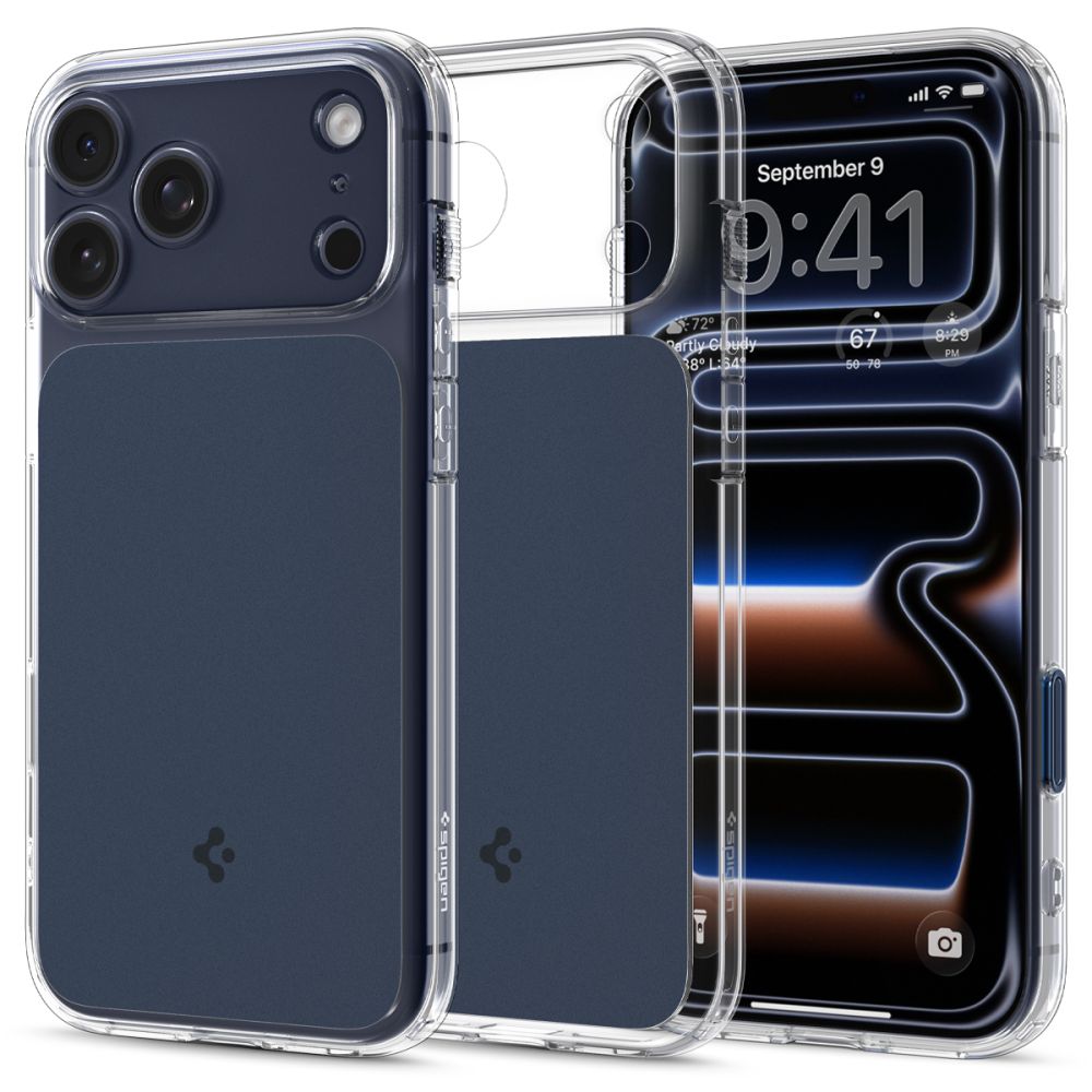 Spigen Thin Fit MagSafe Suojakuori iPhone 17 Pro Max:lle - Läpinäkyvä Laivastonsininen