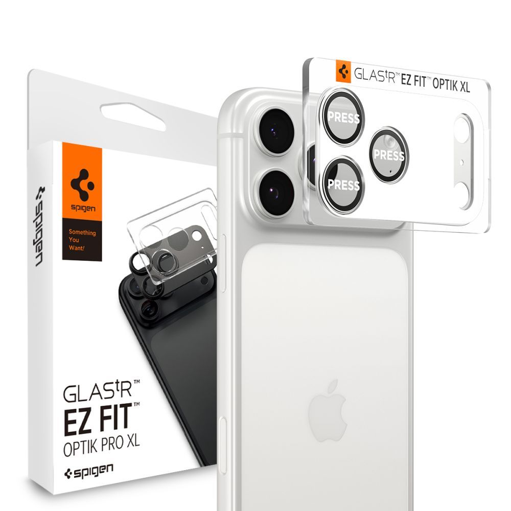 Spigen Optik Pro XL Kameran Linssilasi iPhone 17 Pro Max:lle - Hopeinen