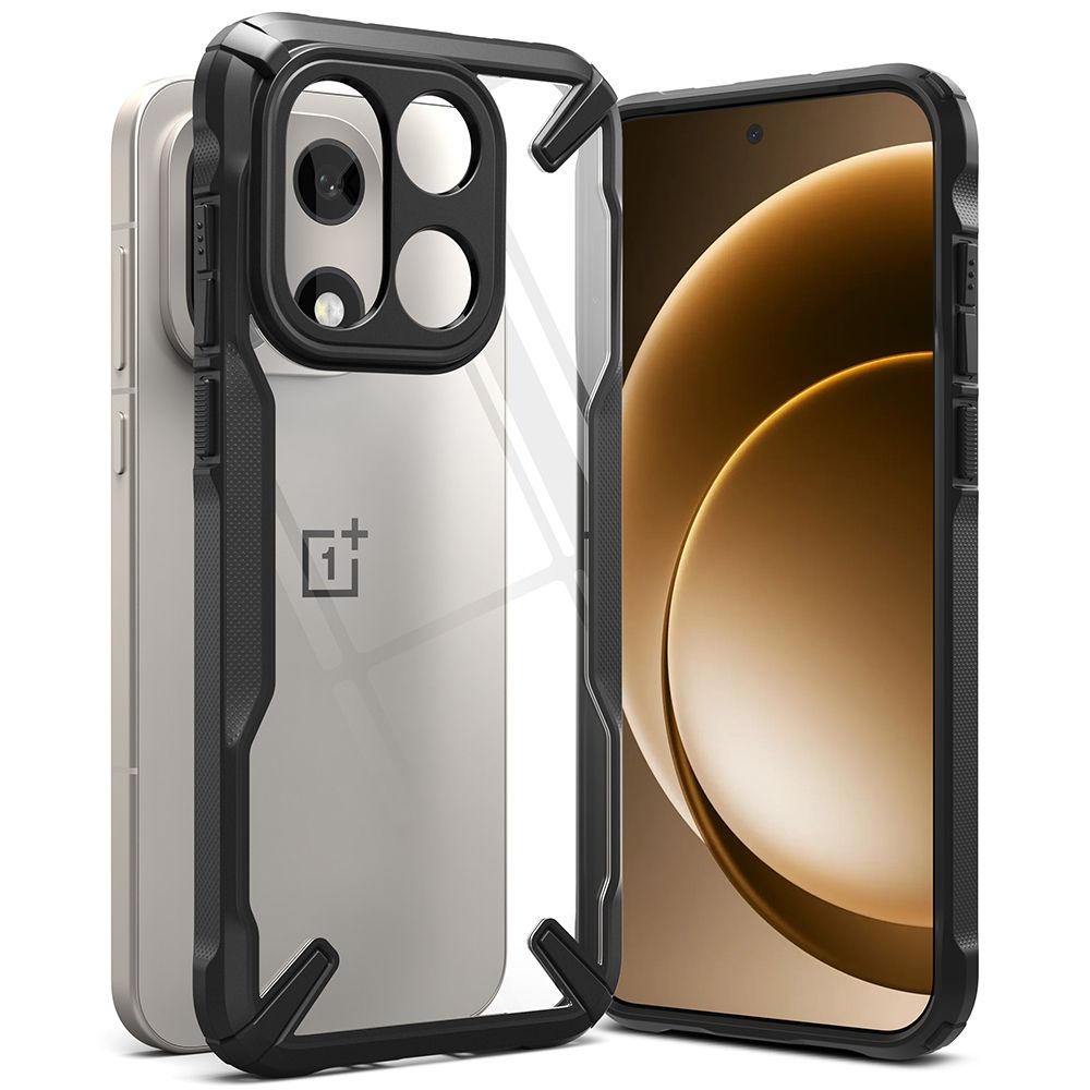 Ringke Fusion X Suojakuori OnePlus 15:lle - Läpinäkyvä Musta
