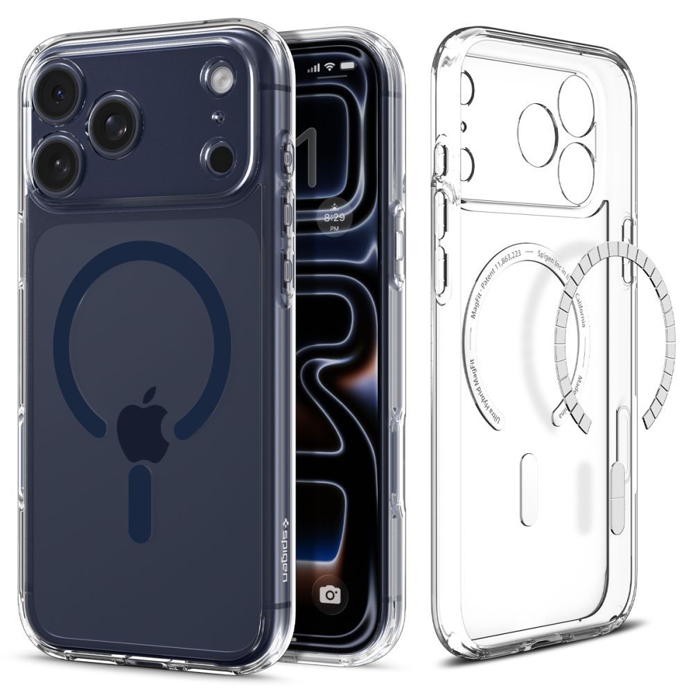 Spigen Ultra Hybrid MagSafe Suojakuori iPhone 17 Pro Maxille - Kirkas Laivastonsininen