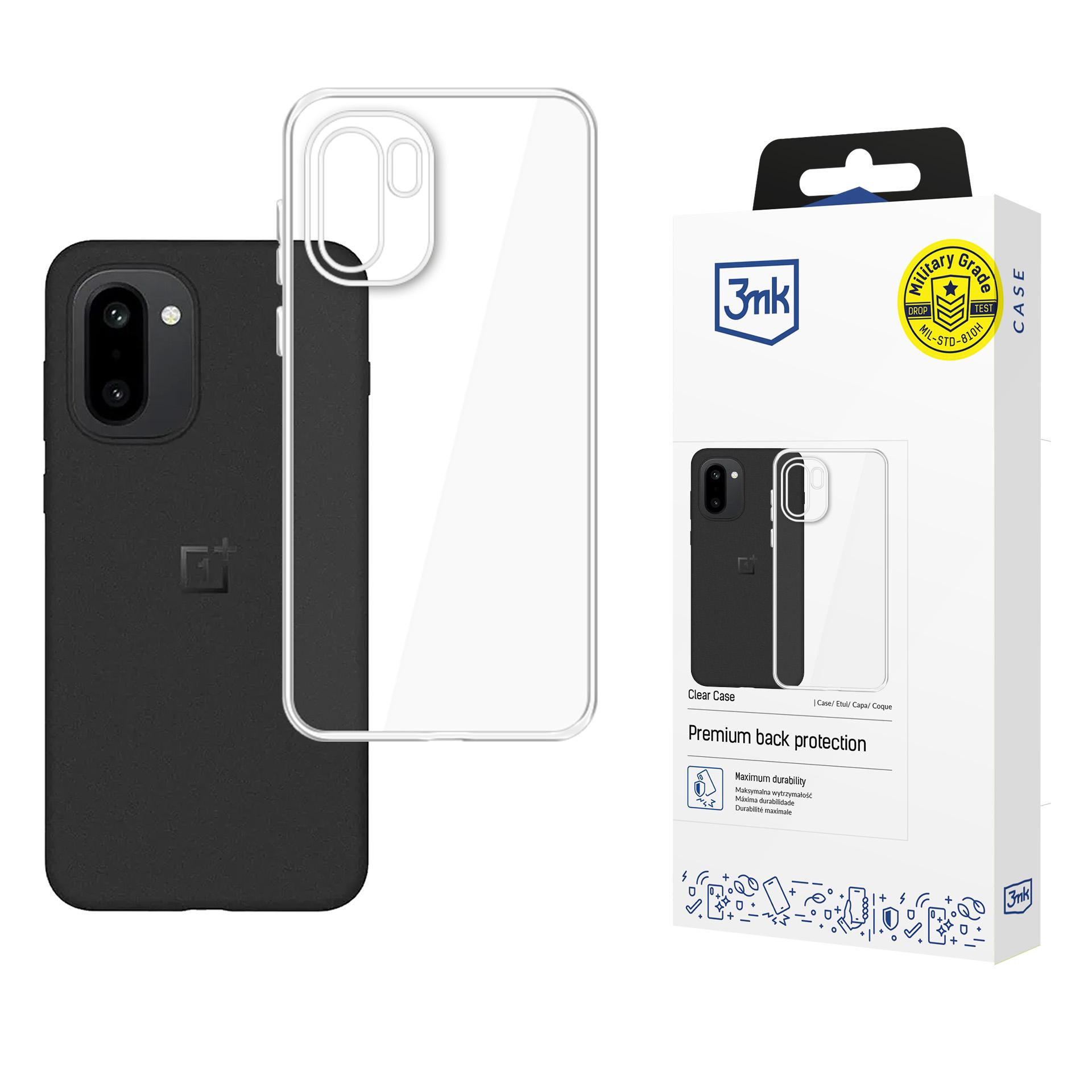 3mk Clear Case OnePlus 15R:lle - Läpinäkyvä