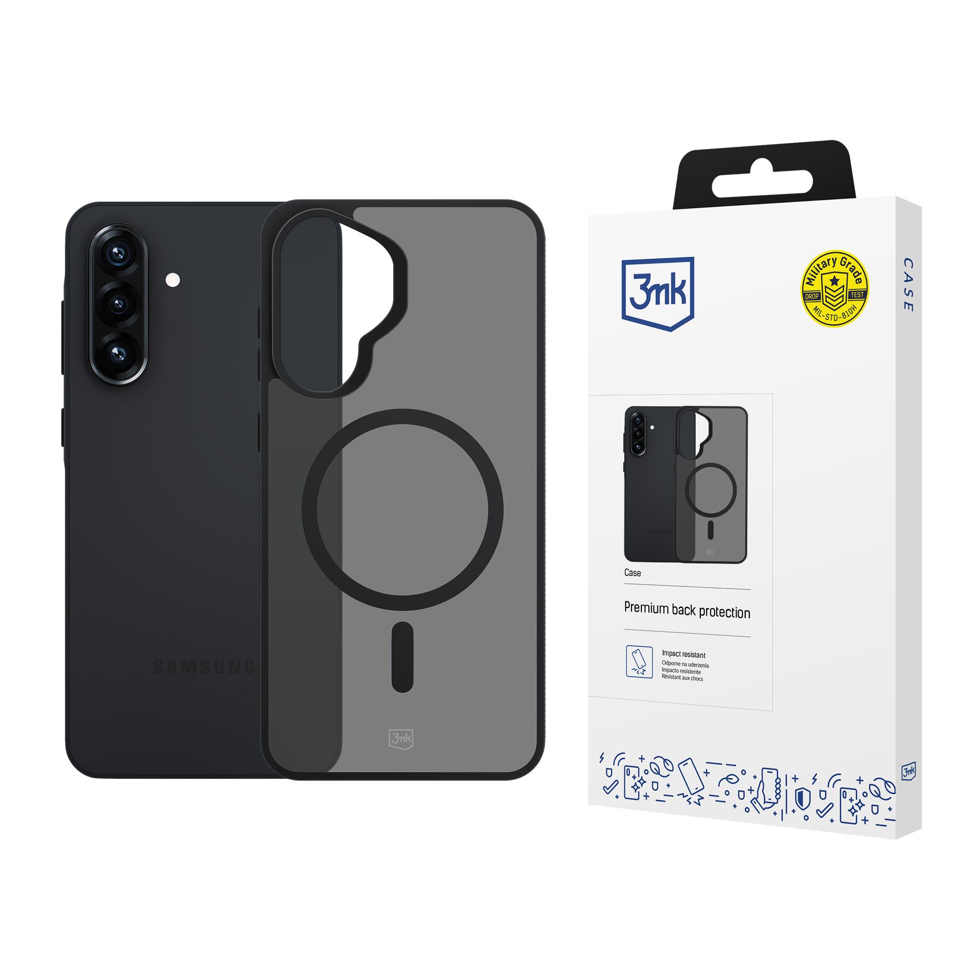 3mk Smoke MagCase -suojakuori Samsung Galaxy A57:lle - harmaa-läpikuultava