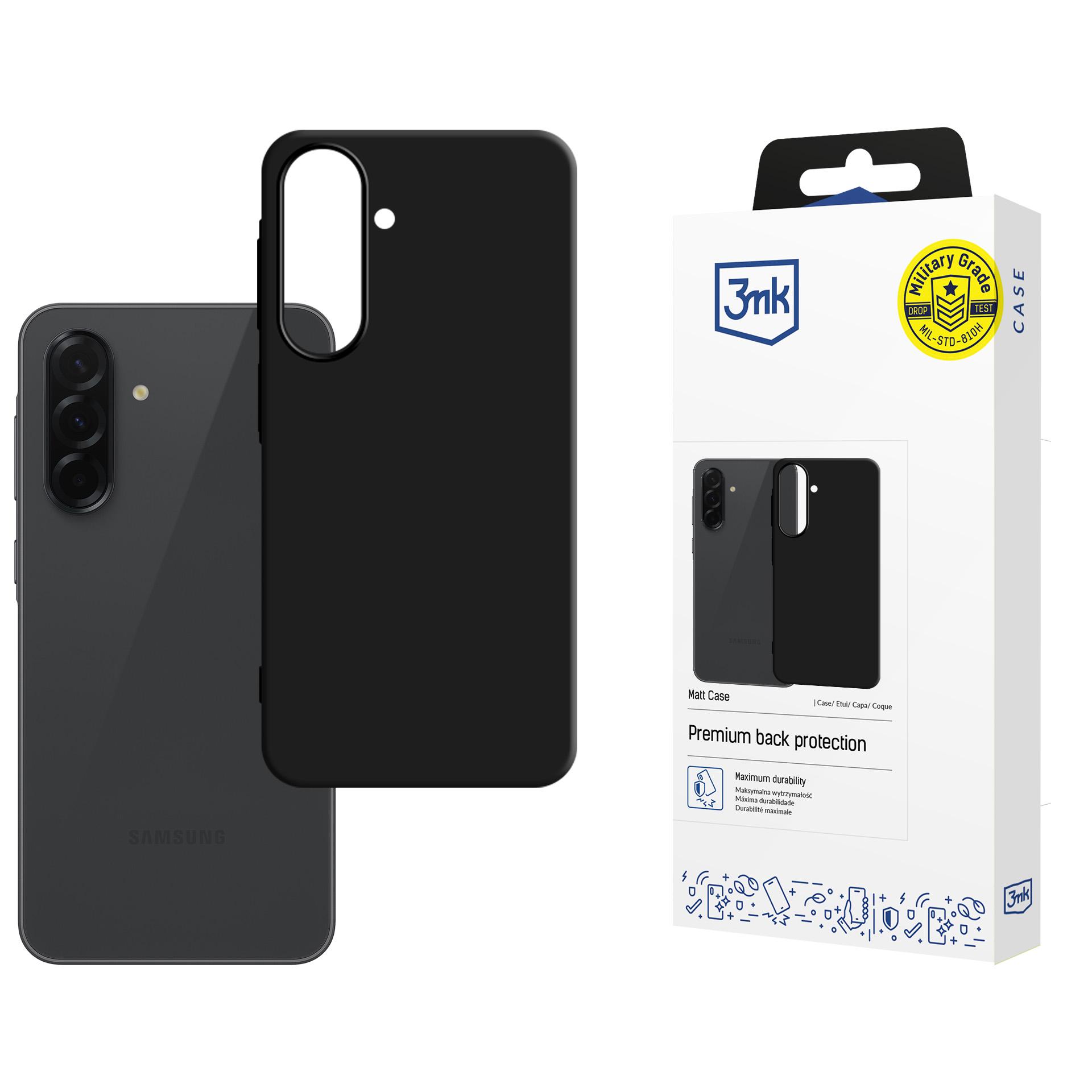 3mk Matt Case suojakuori Samsung Galaxy A57:lle - mattamusta