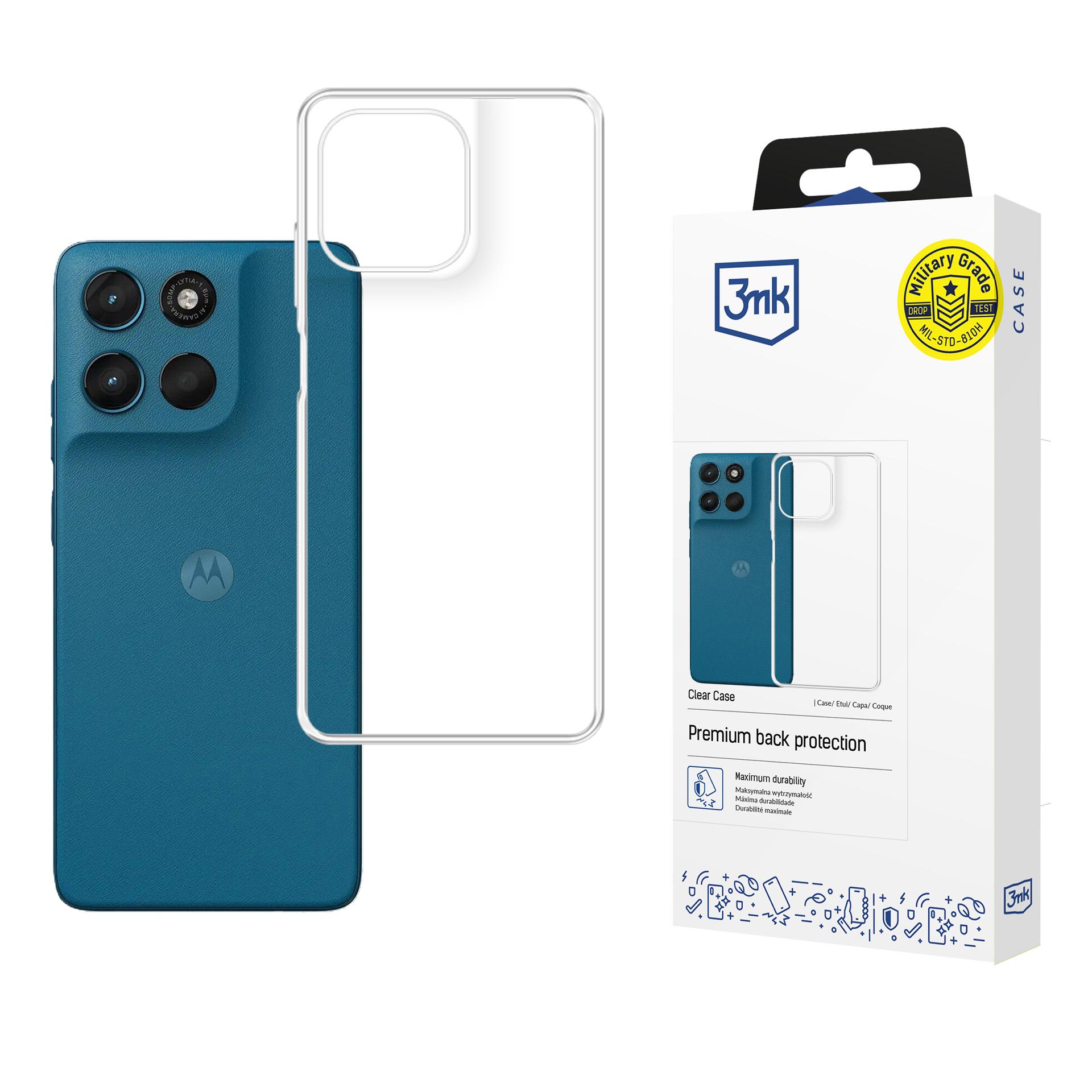 3mk Clear -suojakuori Motorola Moto G57 Power:lle - läpinäkyvä