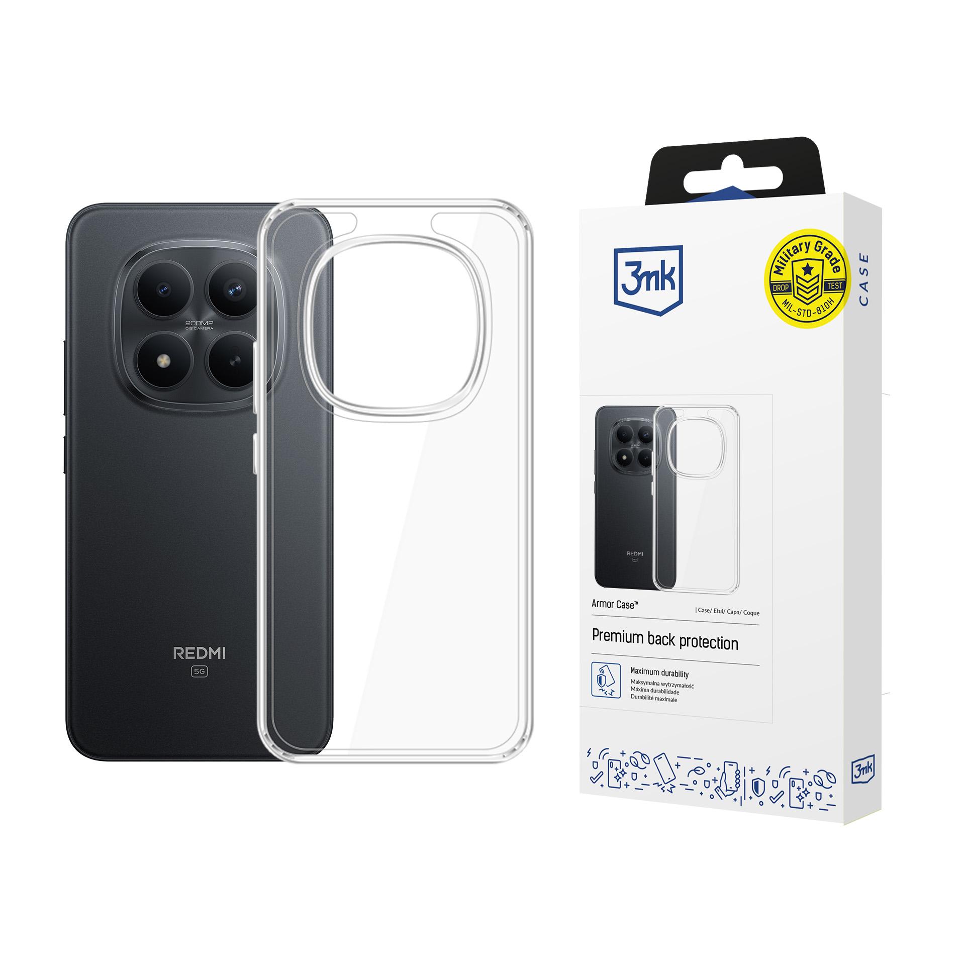 3mk Armor -suojakuori Xiaomi Redmi Note 15 Pro:lle, läpinäkyvä