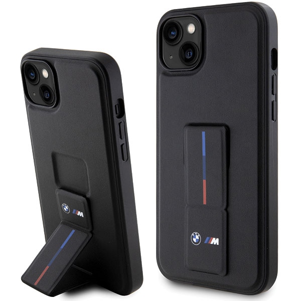 BMW Grip Stand Hot Stamp Case for iPhone 14 Plus / 15 Plus - Black