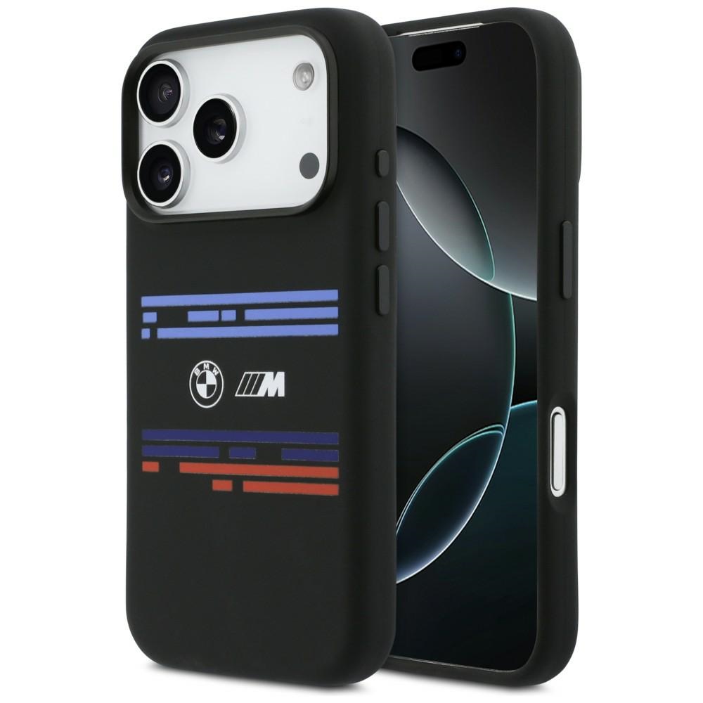BMW M Silicon Horizontal Line MagSafe Suojakuori iPhone 17 Prolle - Musta
