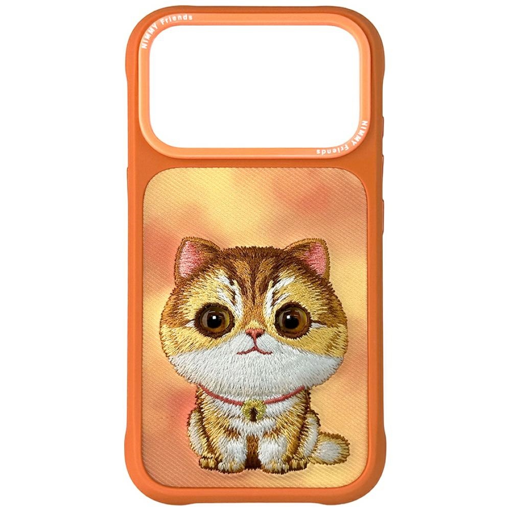 Nimmy Big Eyed Pet 2.0 Cat Suojakuori iPhone 17 Prolle - Oranssi