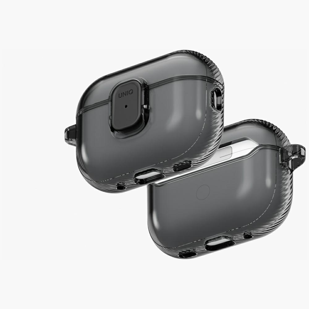 Uniq Glase Pro Suojakuori AirPods Pro 3:lle lukitussuojakuori - läpinäkyvä musta