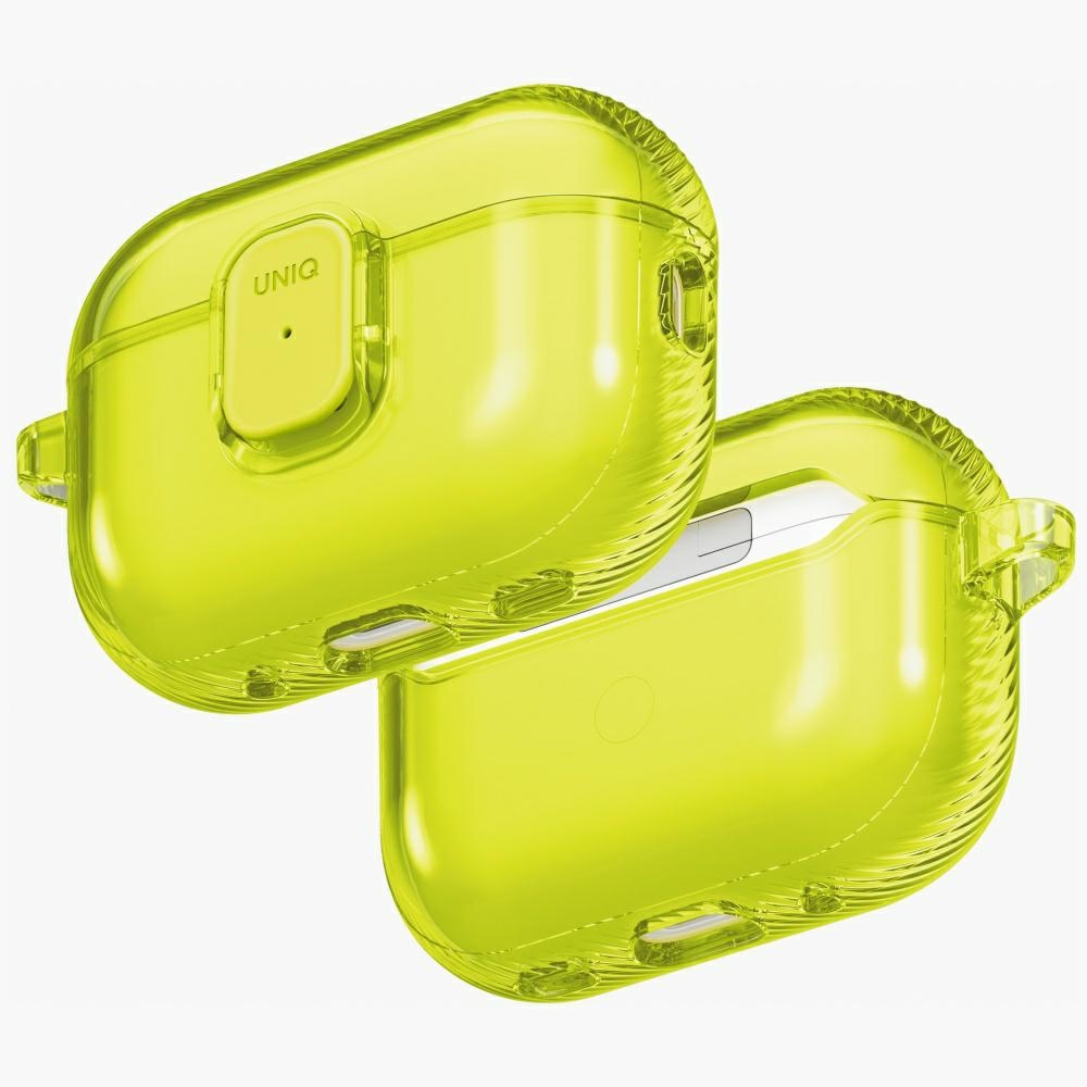Uniq Glase Pro lukittava suojakuori AirPods Pro 3:lle - läpinäkyvä keltainen