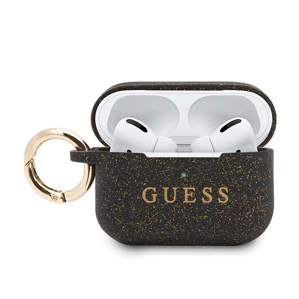 Guess Ring Silicone -suojakuori AirPods Prolle, musta ja kulta