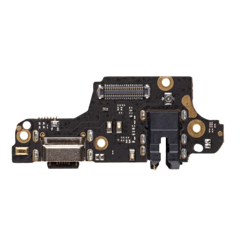Latausliitin yhteensopiva Xiaomi Redmi Note 9:n kanssa flex-kaapelilla / hopea OEM
