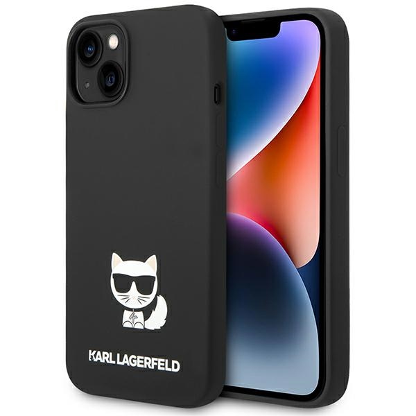 Karl Lagerfeld Silicone Choupette Body -suojakuori iPhone 13:lle / 14:lle / 15:lle, musta