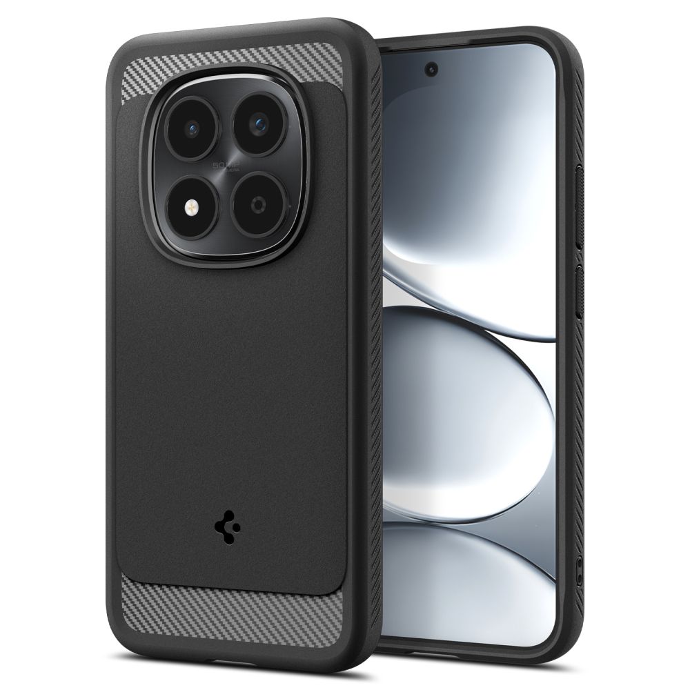 Spigen Rugged Armor suojakuori laitteelle Xiaomi Redmi Note 15 Pro 5G, musta
