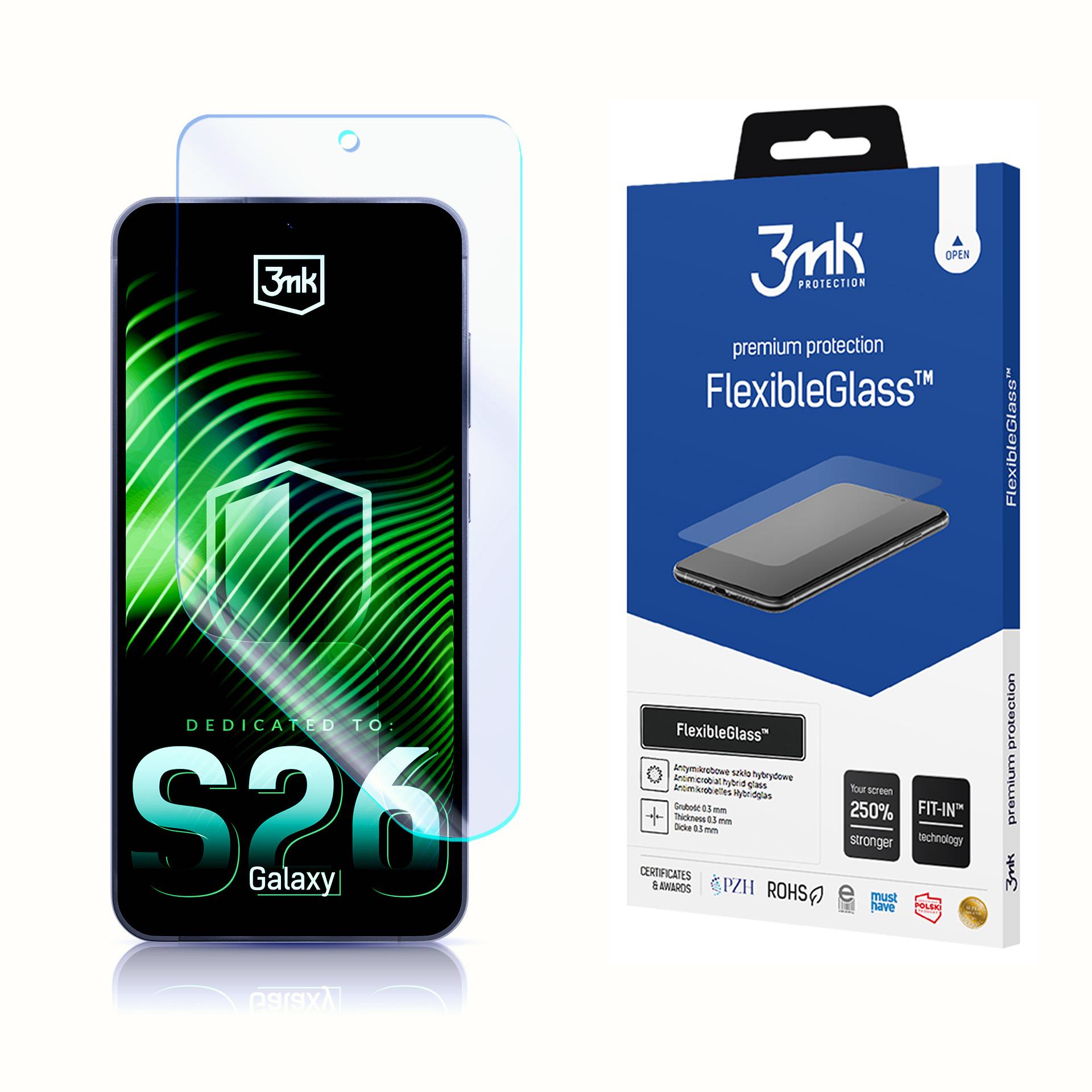 3mk FlexibleGlass Hybridi lasi Samsung Galaxy S26:lle