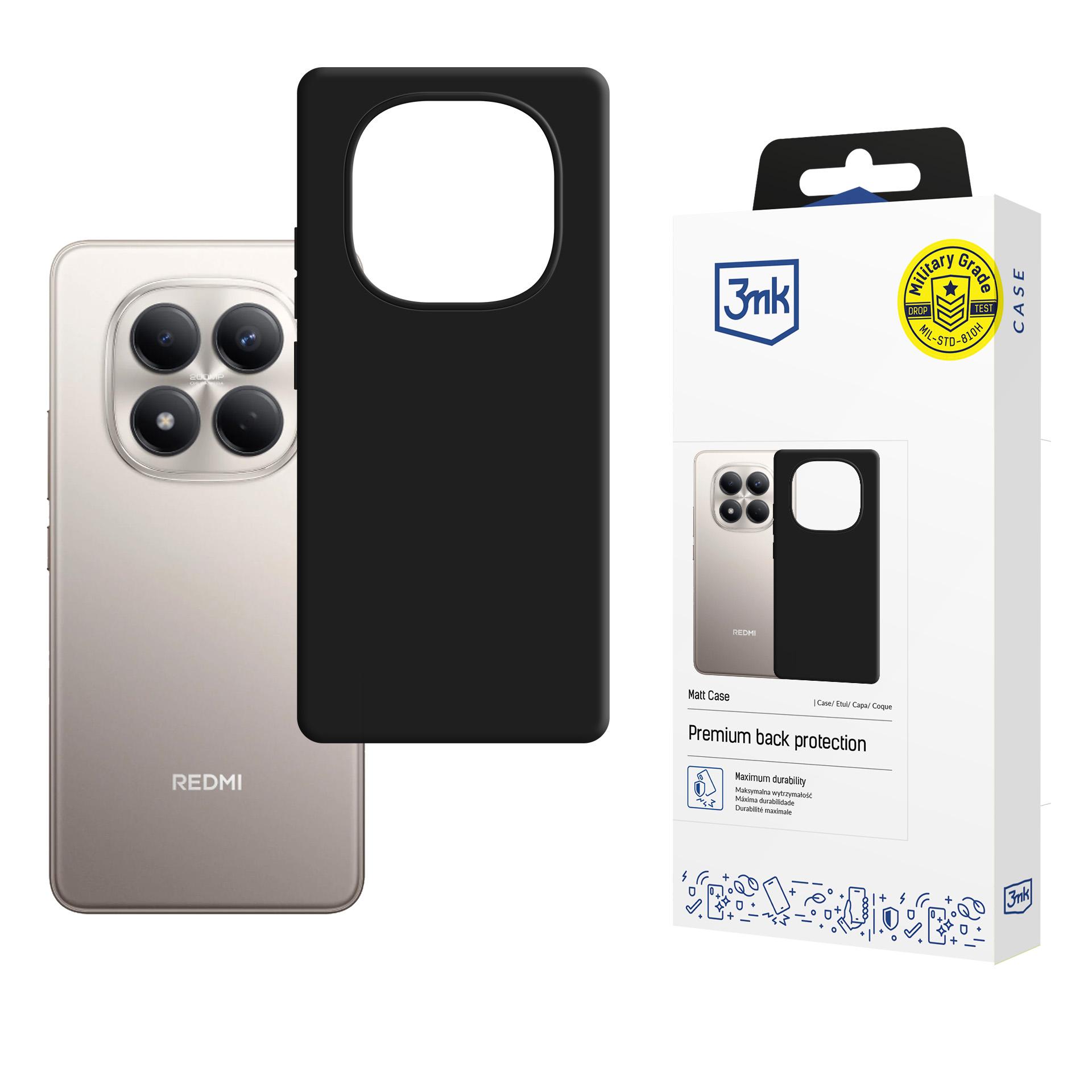 3mk Matt Case Xiaomi Redmi Note 15 Pro 4G:lle - matta musta