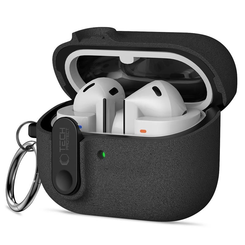 Tech-Protect Slim Hook Suojakuori Samsung Galaxy Buds 3 / 3 FE / 3 Pro:lle - Musta