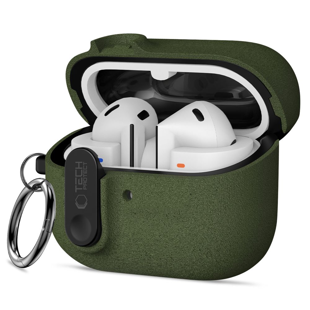 Tech-Protect Slim Hook Suojakuori Samsung Galaxy Buds 3 / 3 FE / 3 Pro:lle - Vihreä