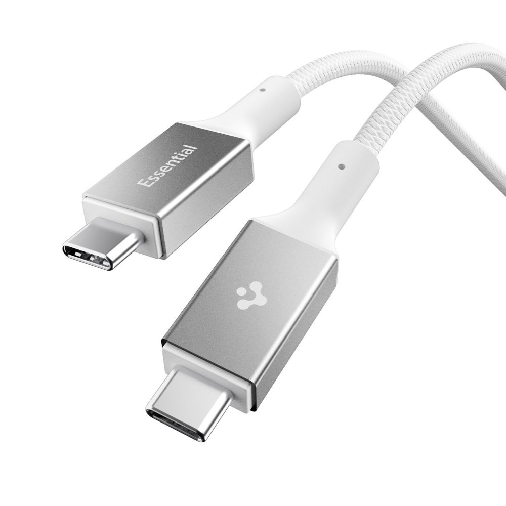 Spigen Essential EB10015CC USB-C / USB-C 100W 150cm Kaapeli - Valkoinen