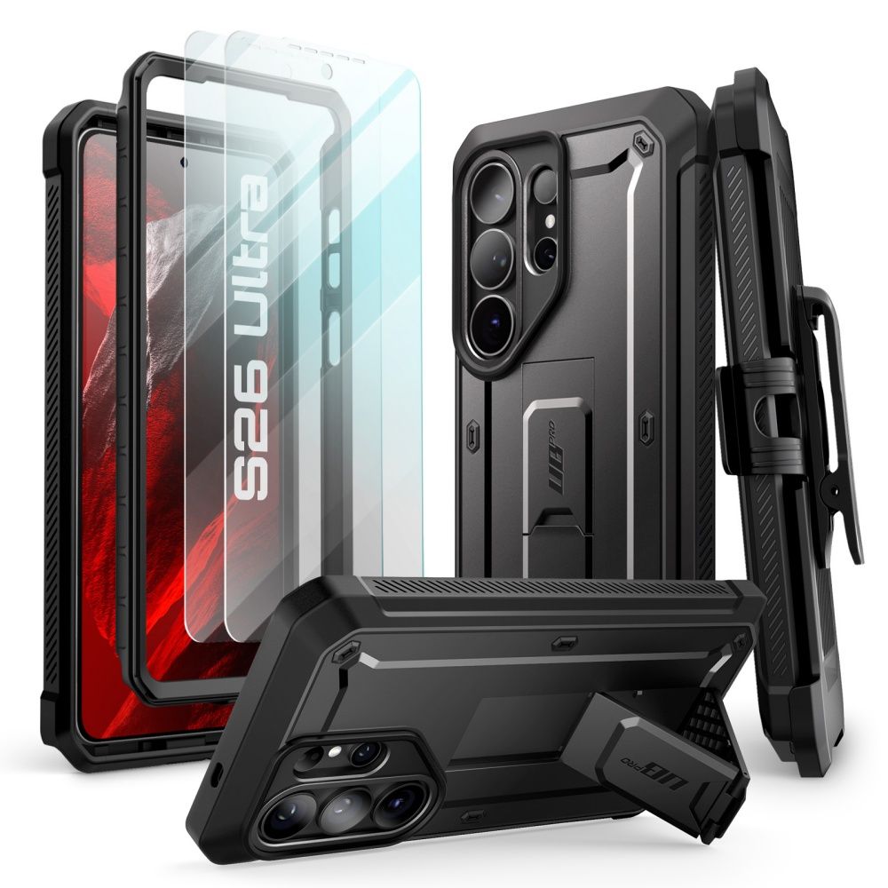 Supcase Unicorn Beetle Pro 2-Pack Suojakuori Samsung Galaxy S26 Ultralle - Musta