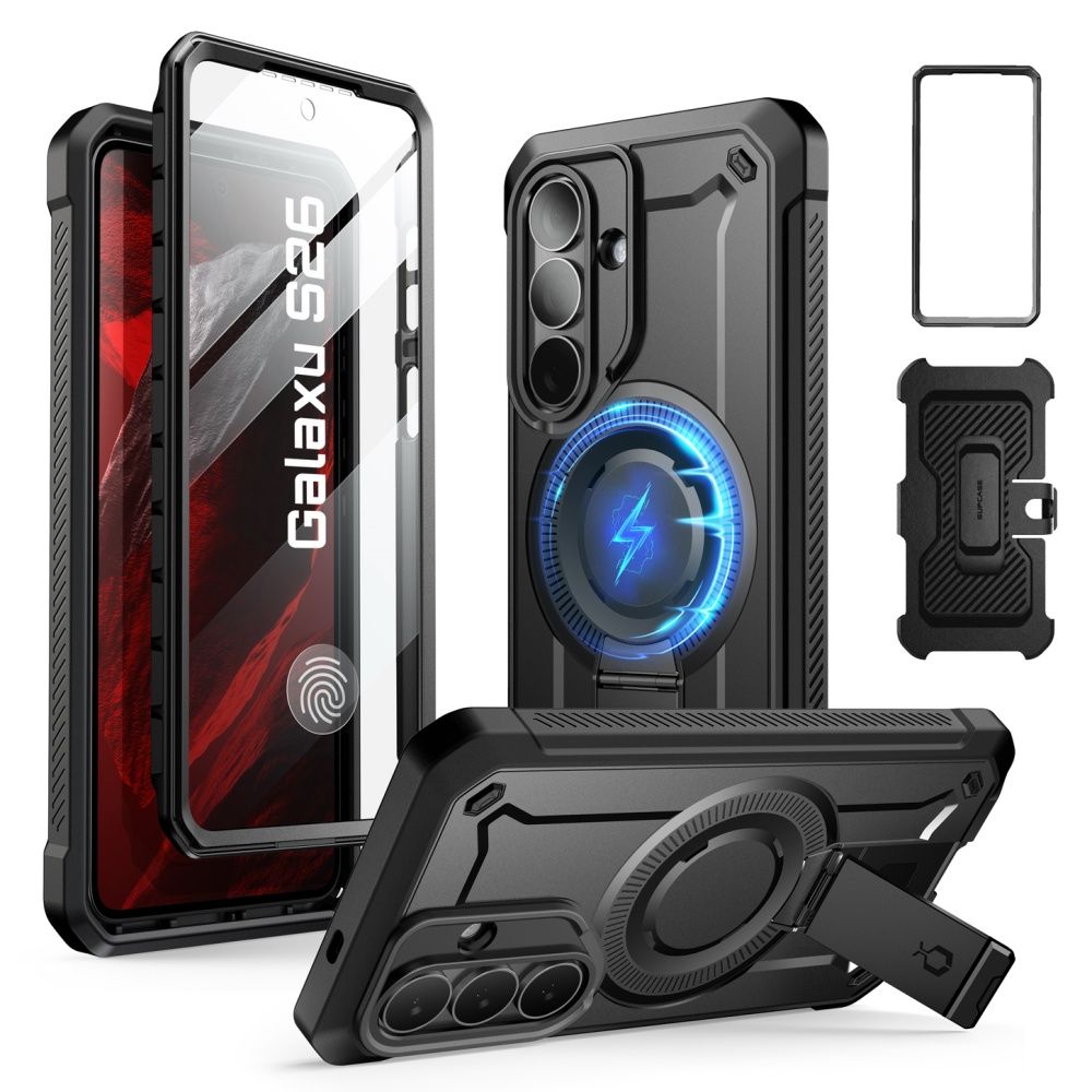 Supcase Unicorn Beetle Pro Mag MagSafe 2-Set Suojakuori Samsung Galaxy S26:lle - Musta