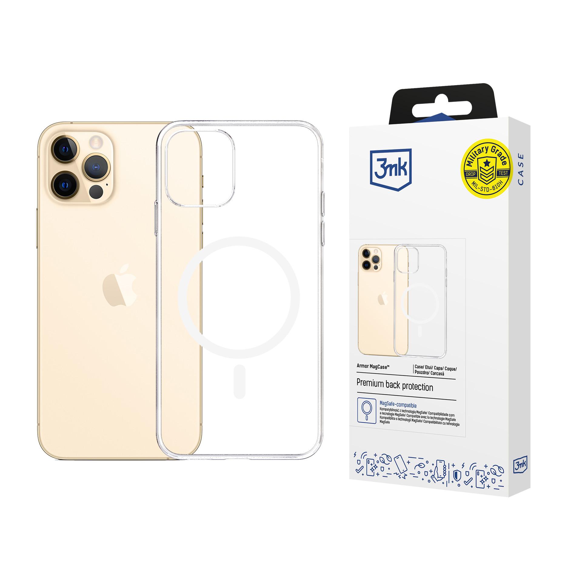3mk Armor Magcase -suojakuori iPhone 12 Pro Max:lle - läpinäkyvä