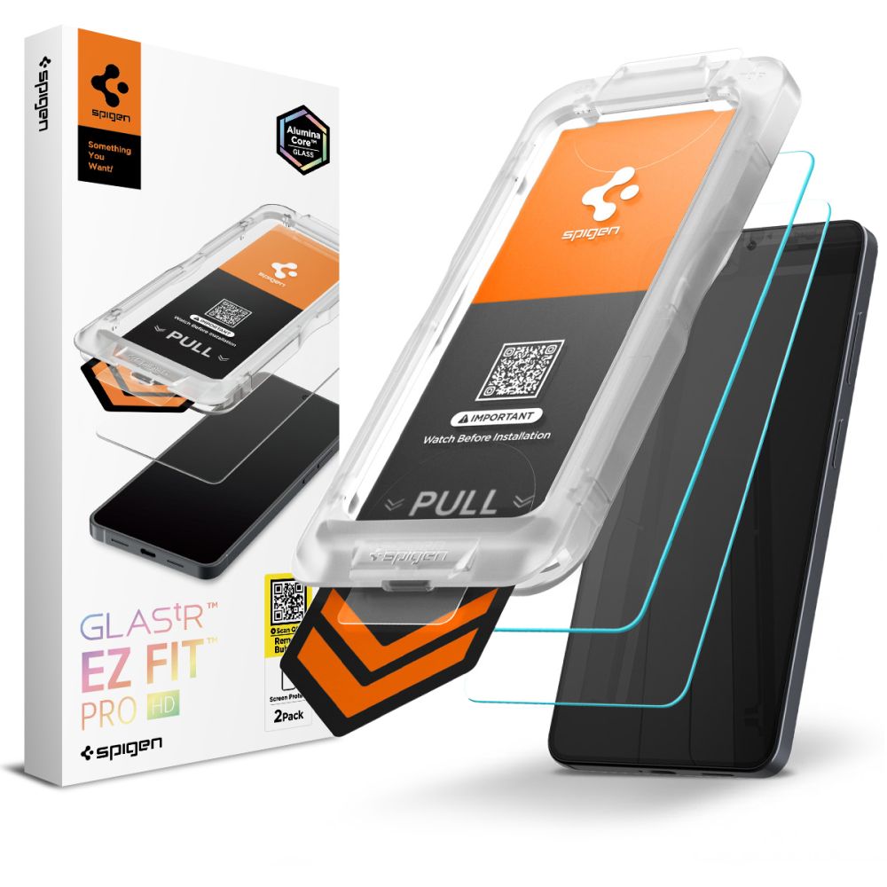 Spigen Glas.Tr Ez Fit Pro HD karkaistu lasi 2-pakkaus Samsung Galaxy S26:lle läpinäkyvä