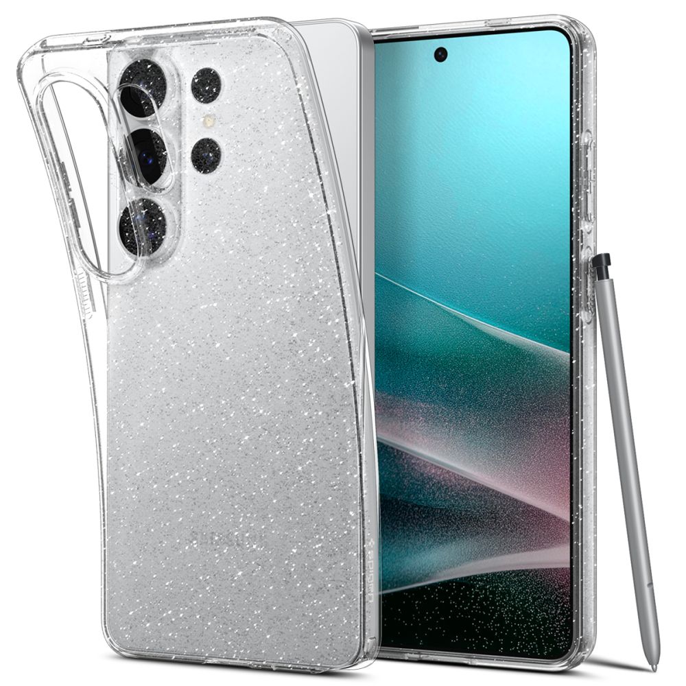 Spigen Liquid Crystal Glitter suojakuori Samsung Galaxy S26 Ultra:lle glitter ja läpinäkyvä