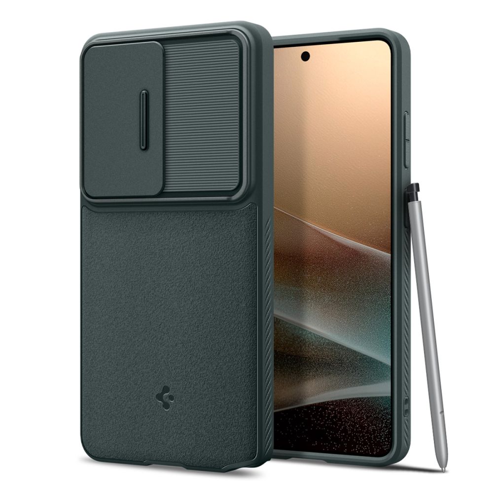 Spigen Optik Armor Suojakuori Samsung Galaxy S26 Ultra:lle - vihreä