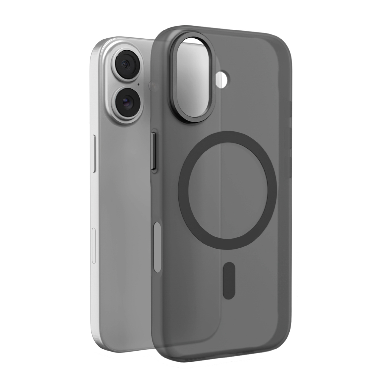 Puro Lightfeel Suojakuori iPhone 17 yhteensopiva MagSafe-n kanssa - läpinäkyvä ja musta