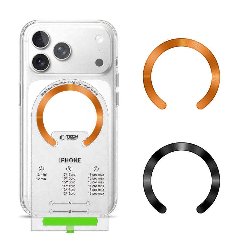 Tech-Protect MMP-210 MagSafe 2-Pack Magneettinen rengas - oranssi / musta