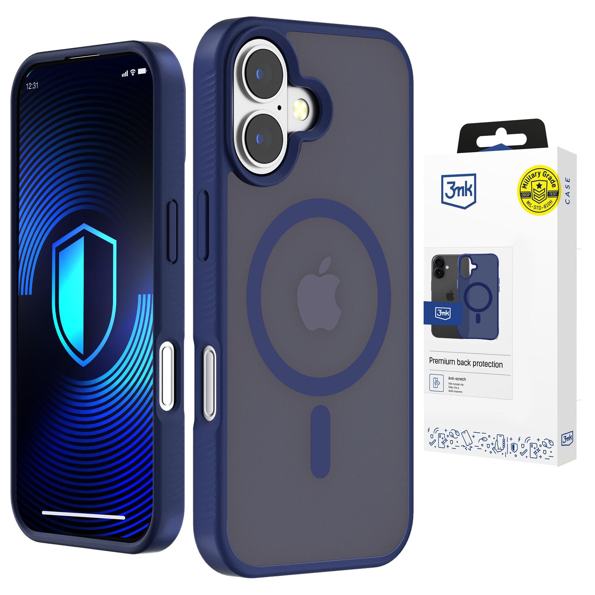 3mk Smoke MagCase - suojakuori iPhone 17:lle - sininen-läpikuultava