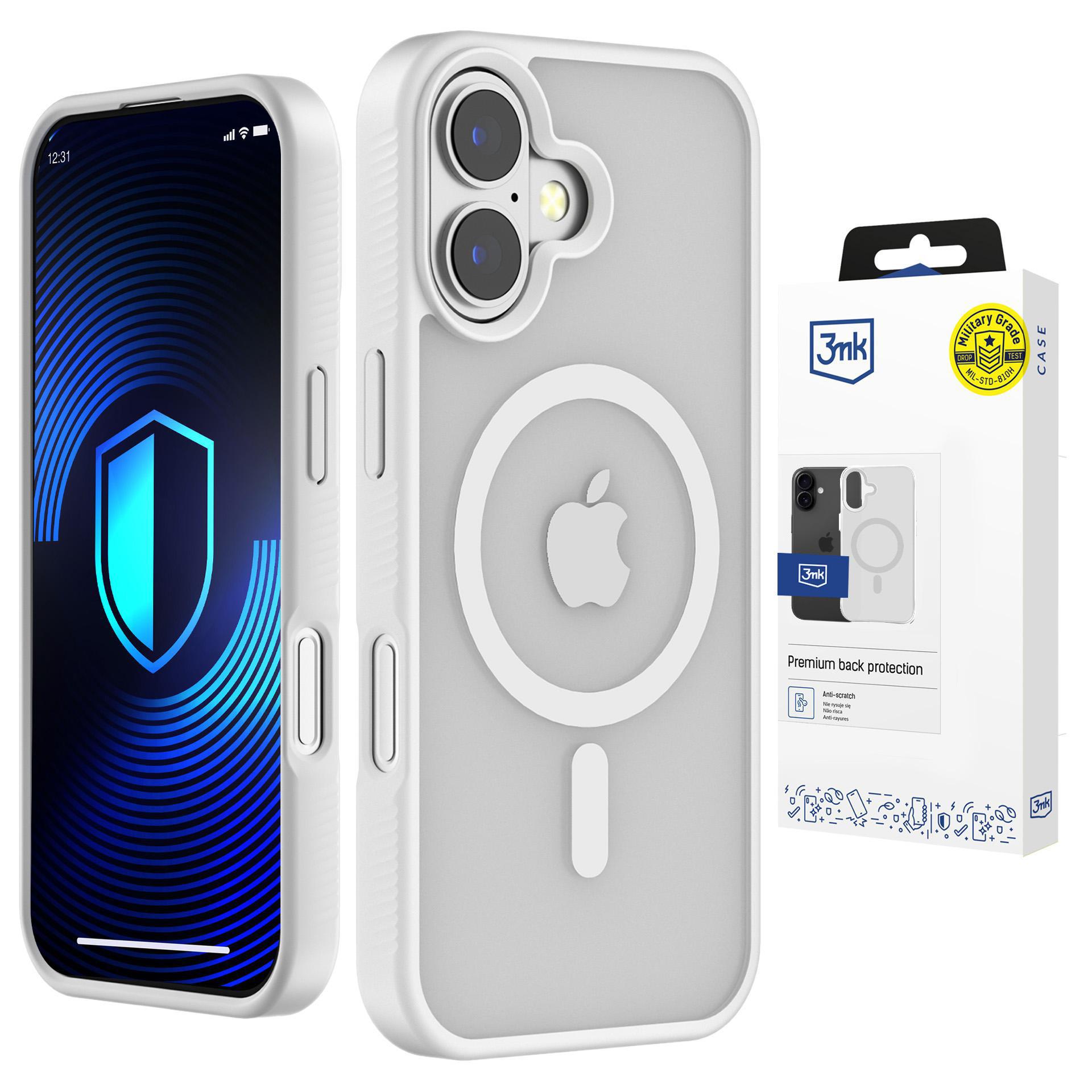3mk Smoke MagCase - suojakuori iPhone 17:lle - valkoinen-läpikuultava