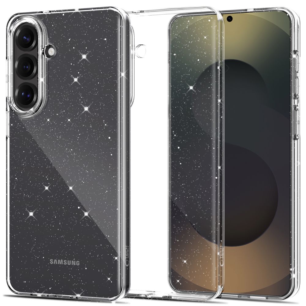 Tech-Protect FlexAir Suojakuori Samsung Galaxy S26:lle läpinäkyvä ja glitter