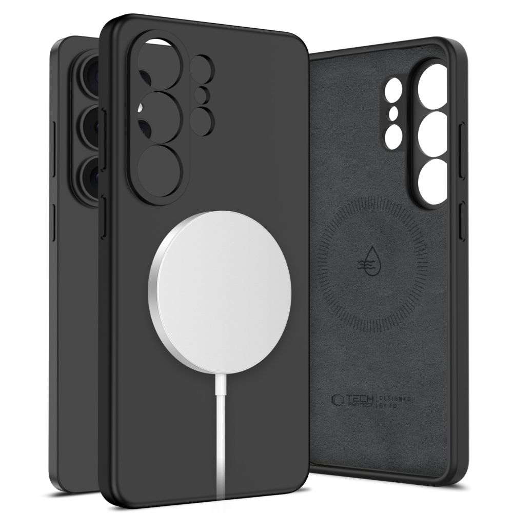 Tech-Protect Silicone MagSafe suojakuori Samsung Galaxy S26 Ultra:lle musta