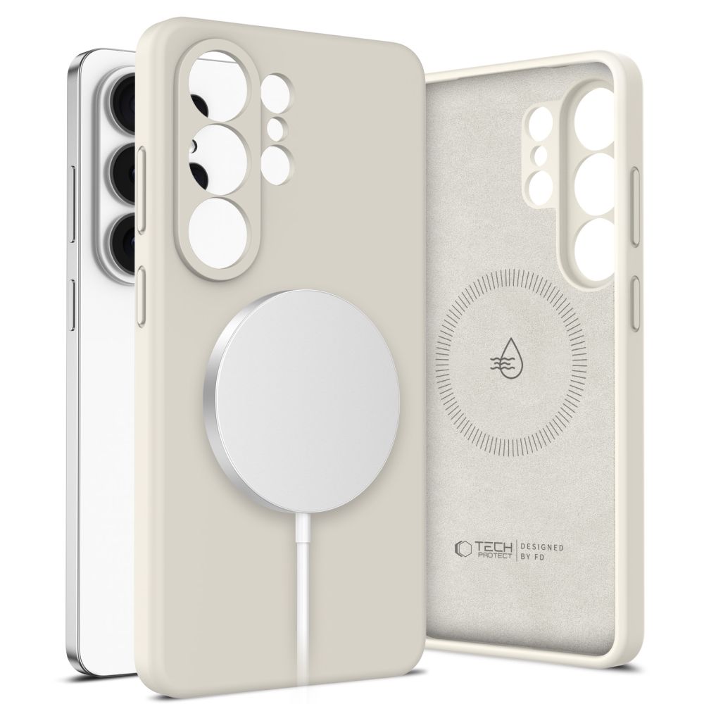Tech-Protect Silicone MagSafe suojakuori Samsung Galaxy S26 Ultra:lle beige