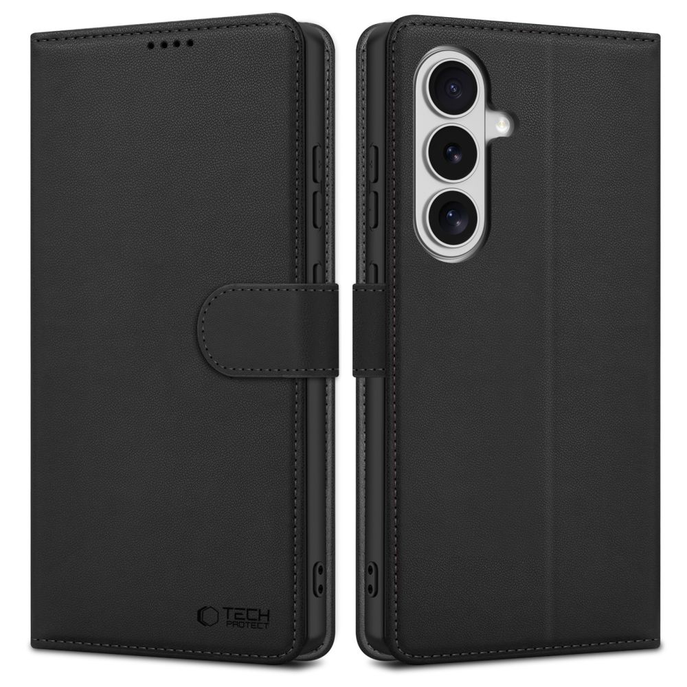 Tech-Protect Wallet suojakuori Samsung Galaxy S26:lle musta