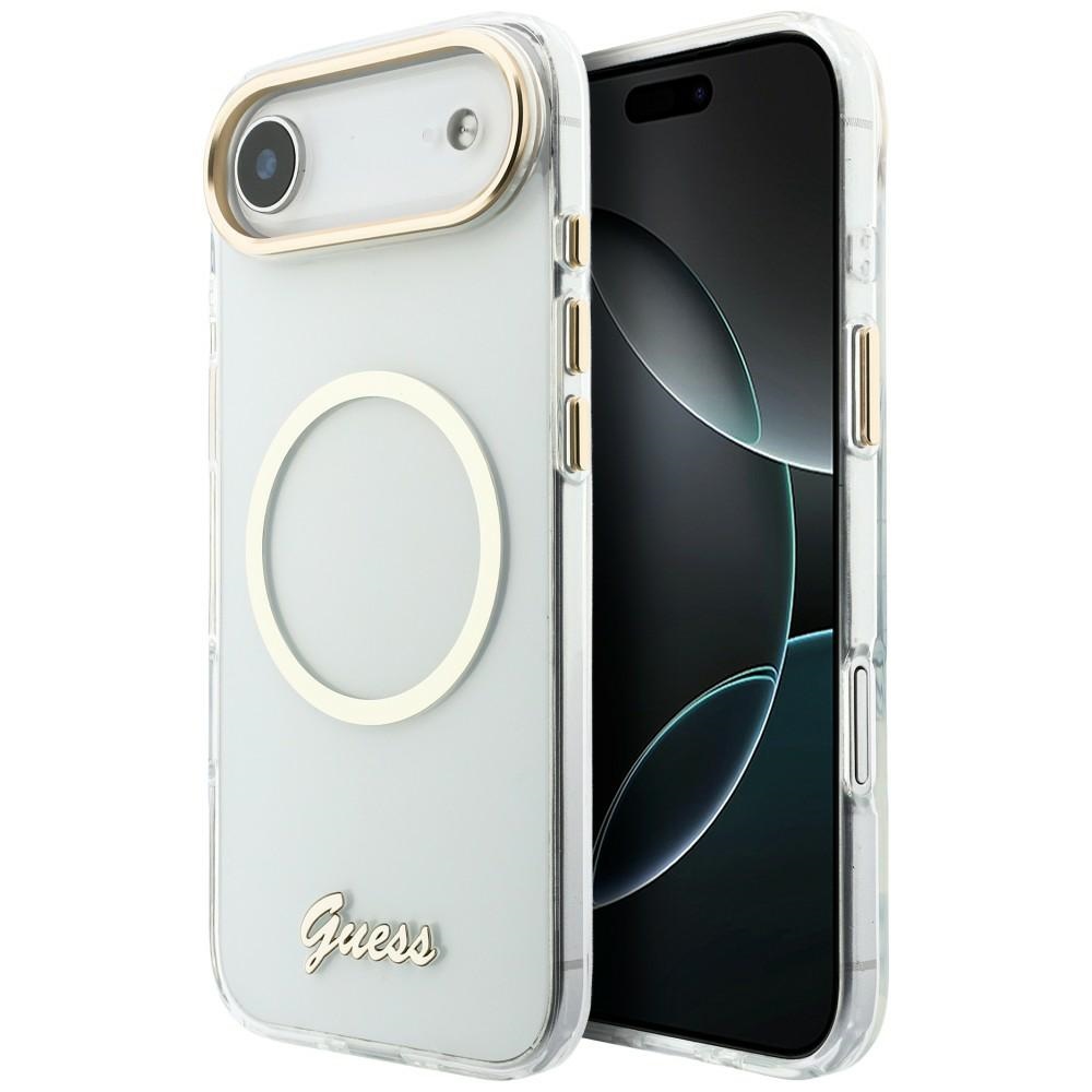 Guess IML Script Metal MagSafe Case for iPhone Air - Clear