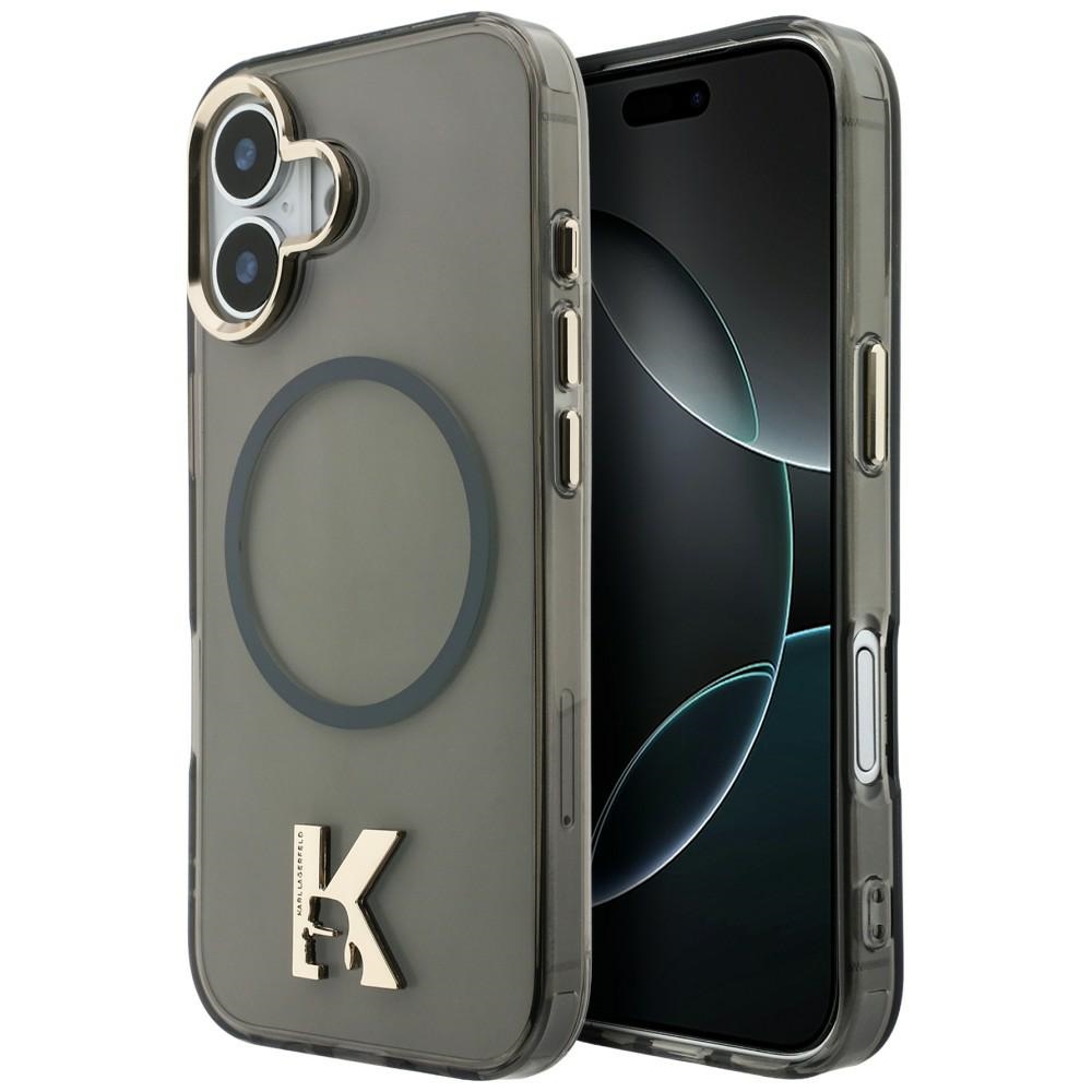 Karl Lagerfeld IML K Head Logo MagSafe Suojakuori iPhone 17:lle - musta