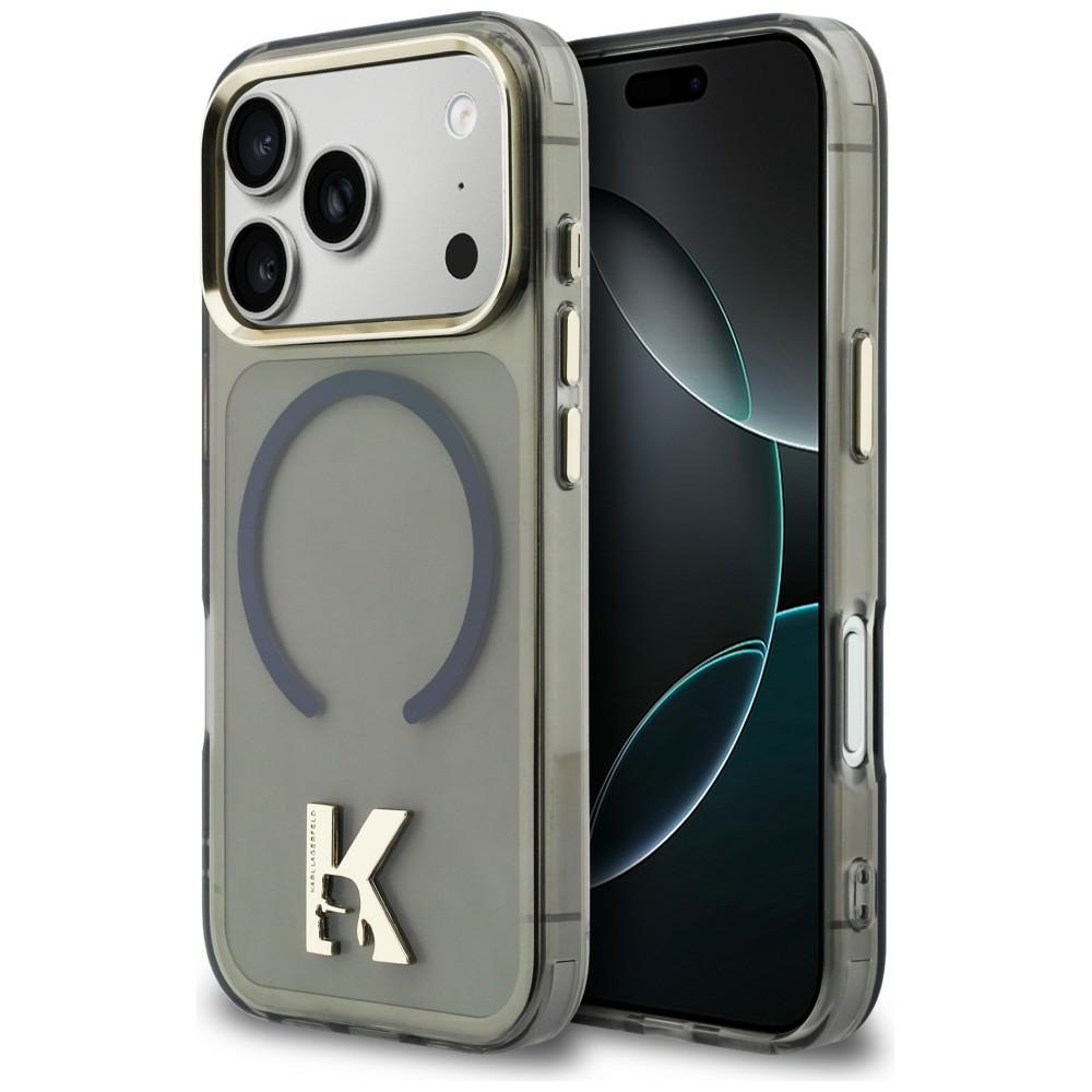 Karl Lagerfeld IML K Head Logo MagSafe Suojakuori iPhone 17 Pro:lle - Musta